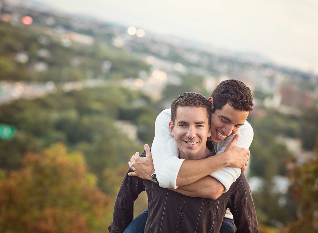 Outdoor Gay Engagement Shoot in Massachusetts. 