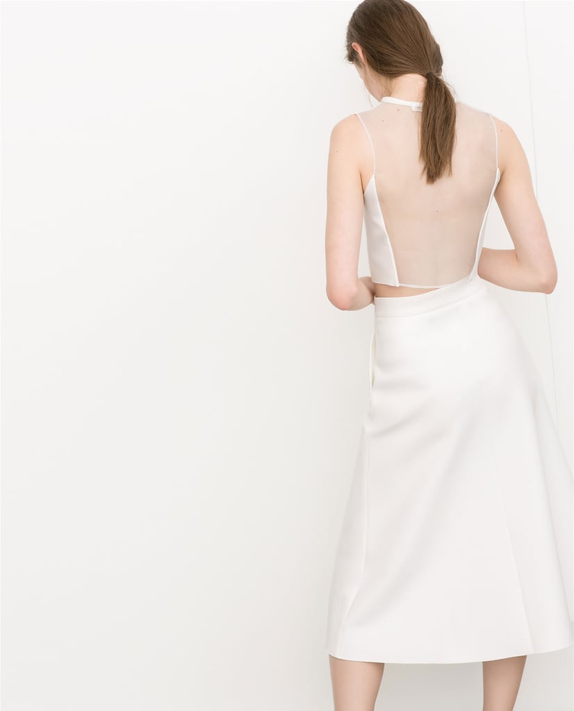 Zara Neoprene Sheer-Back Top ($26)