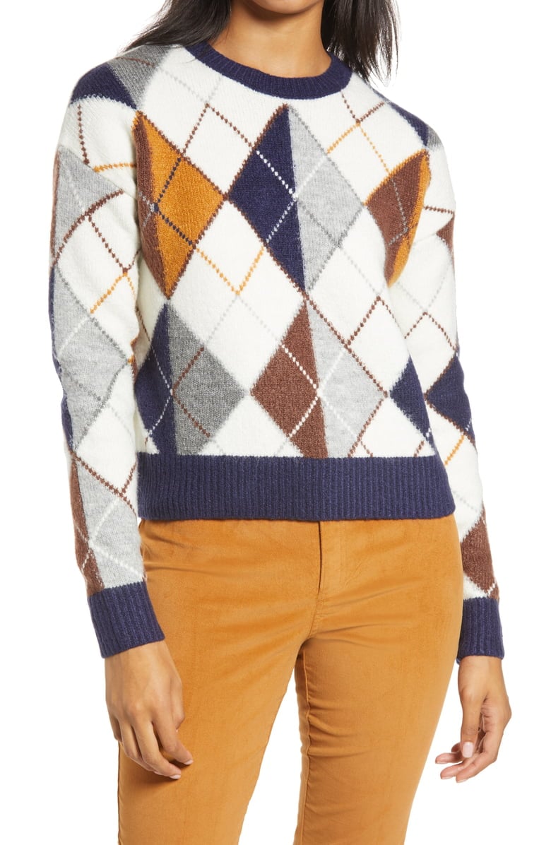 Halogen x Atlantic-Pacific Argyle Sweater