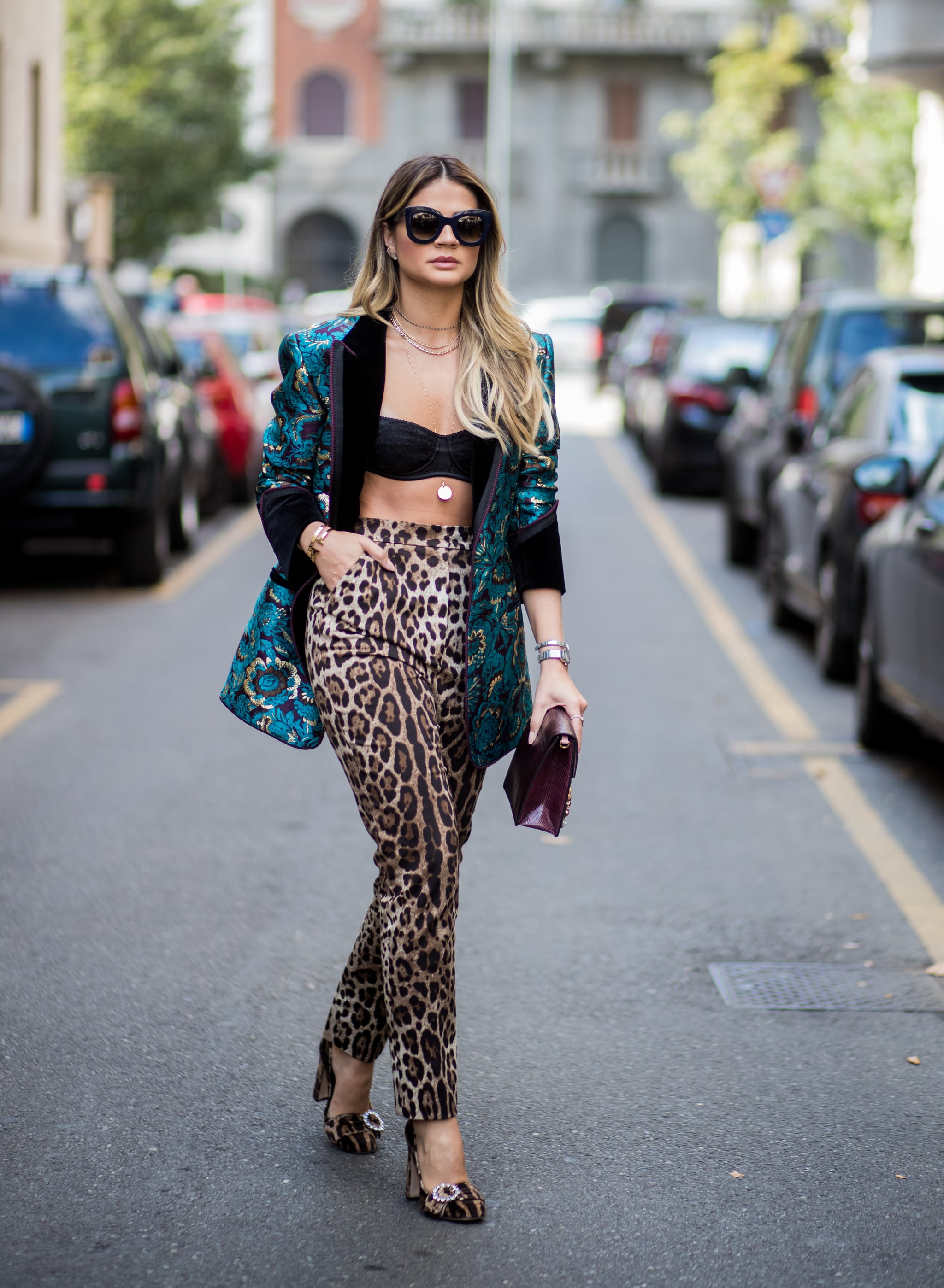 Style a Psychedelic Blazer With Animal-Print Trousers | 27 Chic Ways to Mix  and Match Prints Like a Pro | POPSUGAR Fashion Photo 10