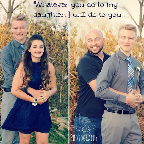 Overprotective Dad Posing in Photo With Daughter's Boyfriend
