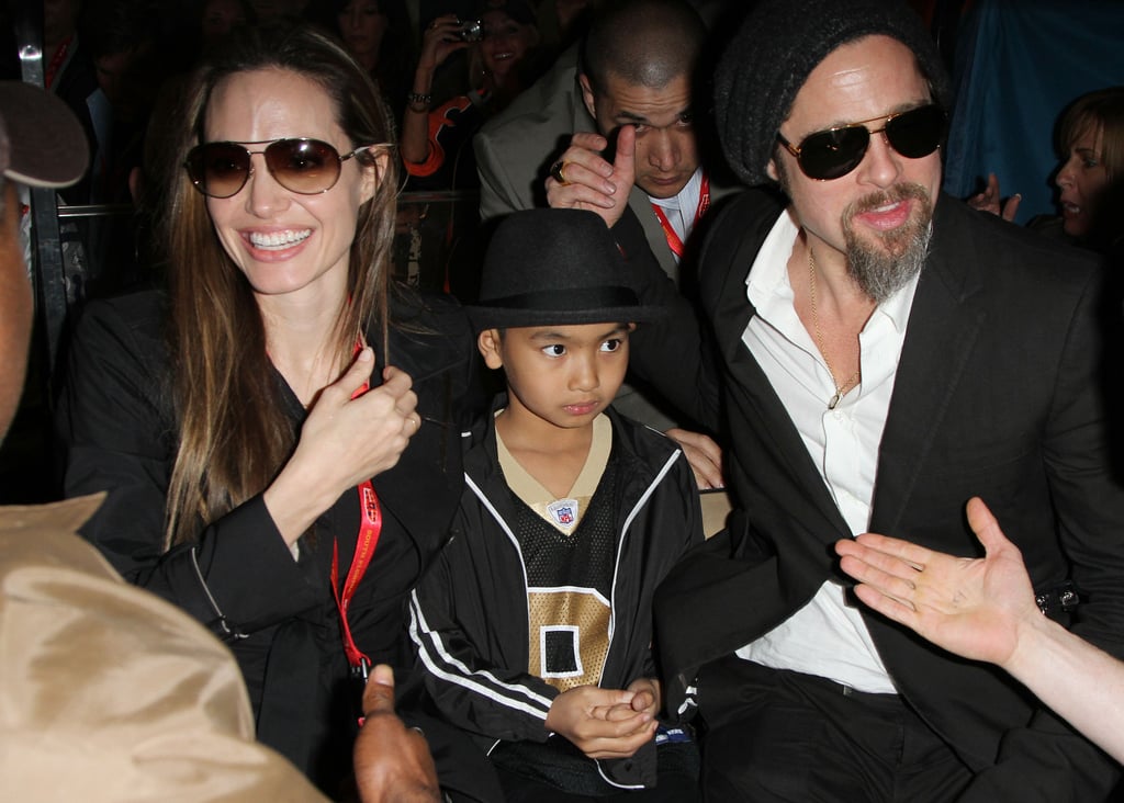 Angelina Jolie and Brad Pitt took son Maddox to the Super Bowl in 2010 to root for the New Orleans Saints.