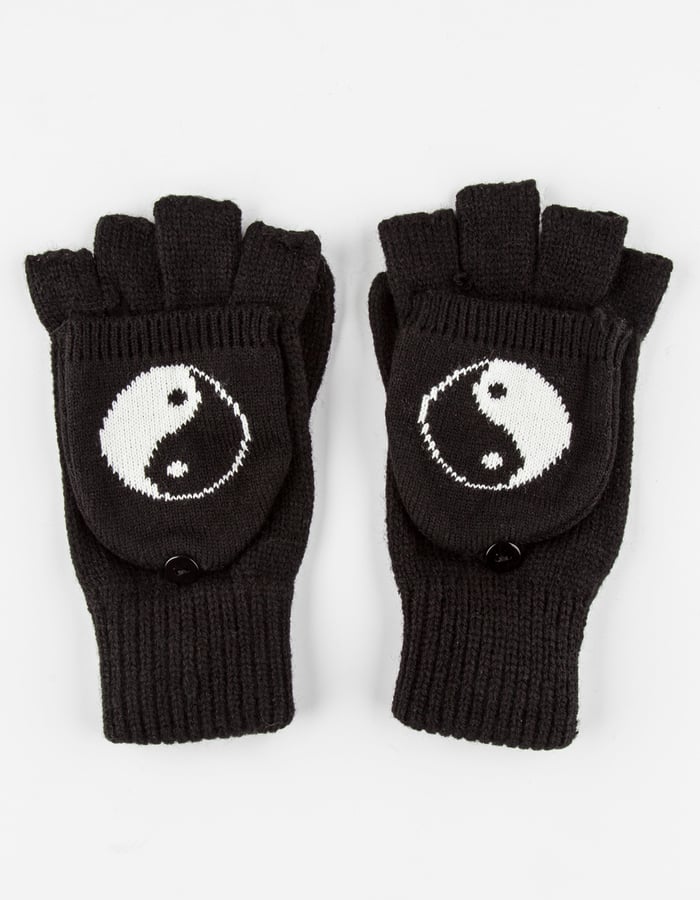 Full Tilt Yin Yang Foldover Fingerless Gloves ($9)