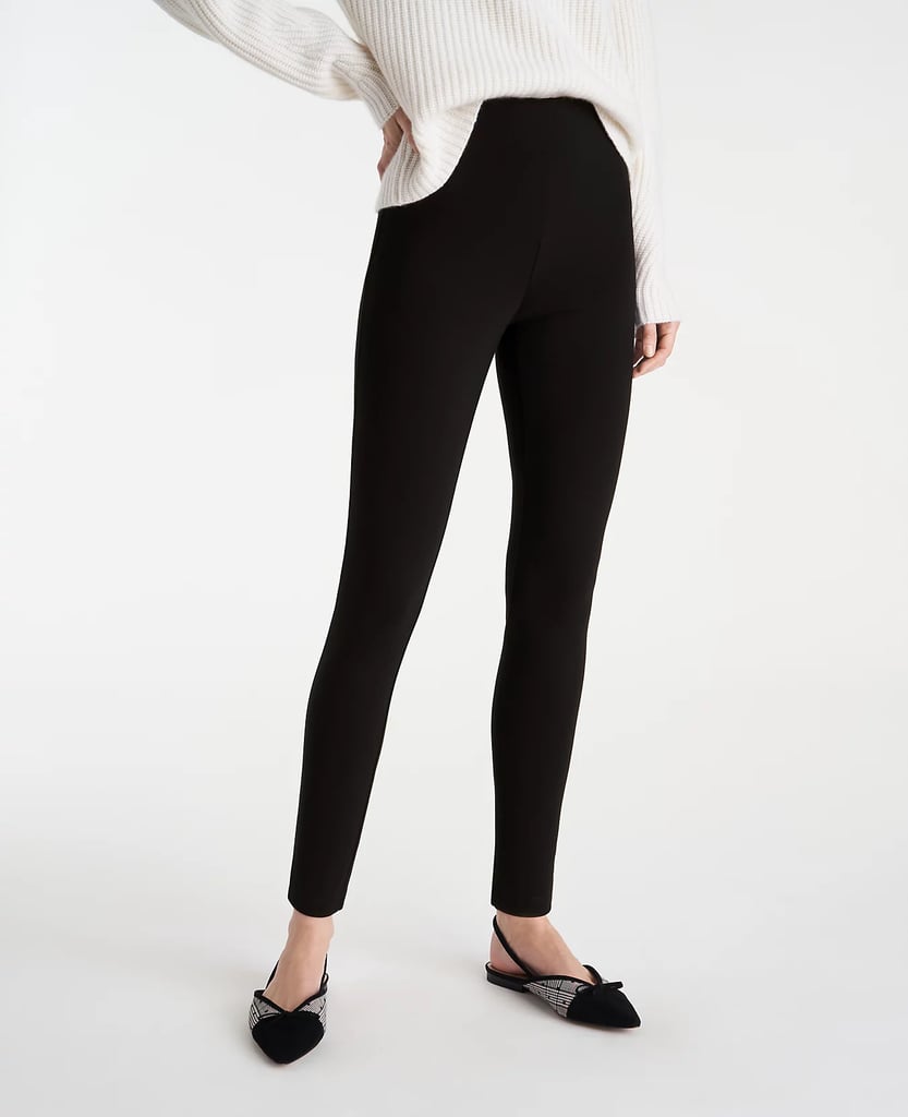 LOFT | Pants & Jumpsuits | Black Ann Taylor Loft Curvy Dress Pants Leggings  Size Medium | Poshmark