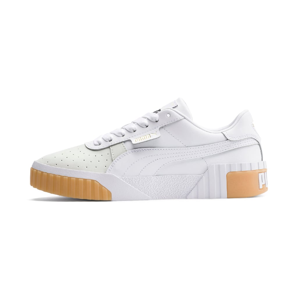 puma exotic cali trainers with gum sole in white