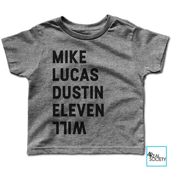Mike, Lucas, Dustin, Eleven, and Will Kid Tee
