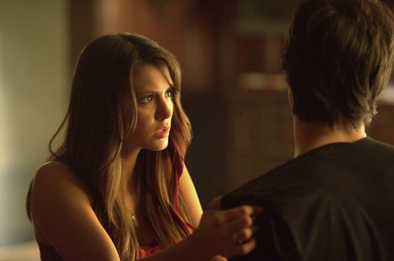 Yes, she's totally manhandling Damon.