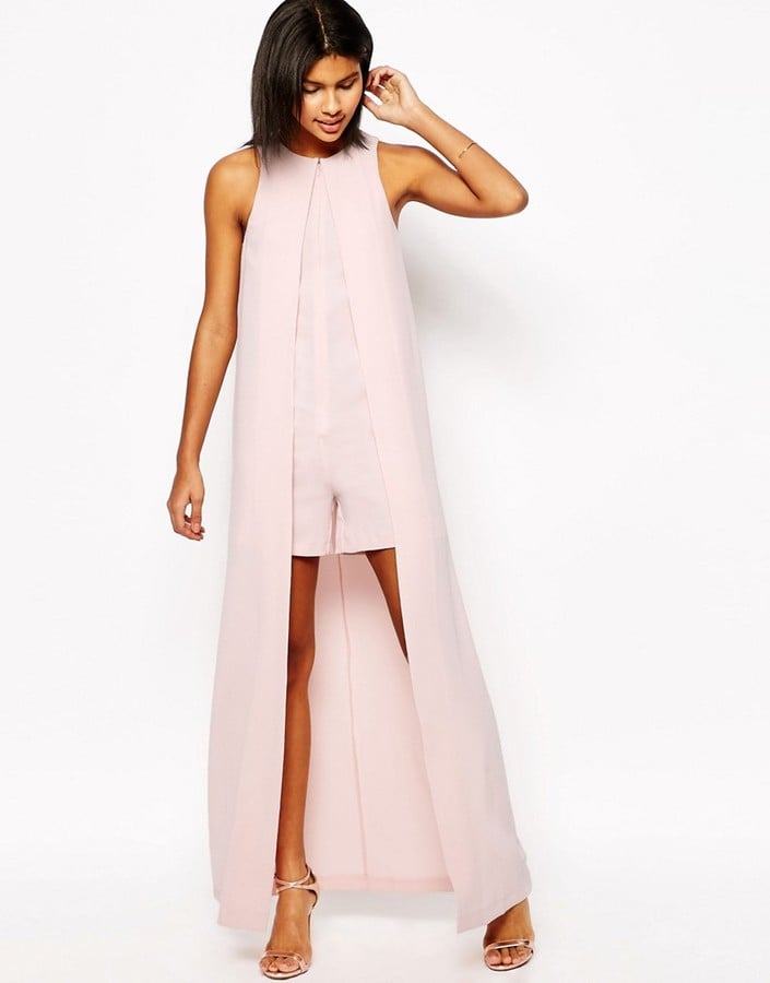 ASOS Occasion Romper With Maxi Cape Detail ($81)