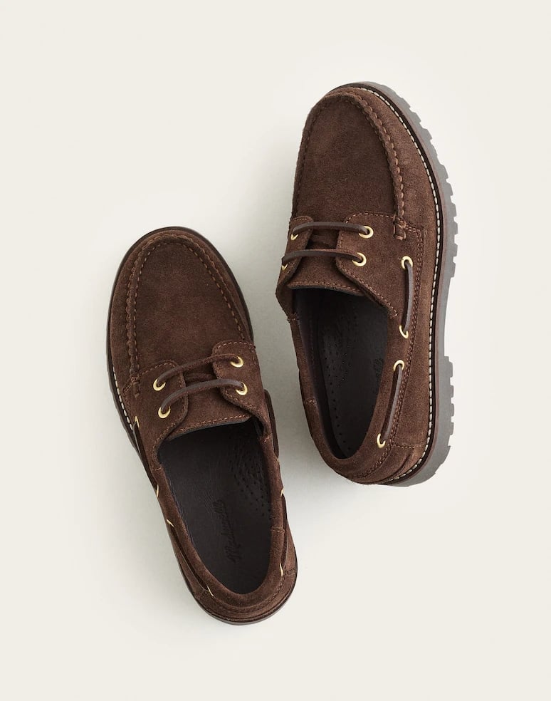 Madewell The Aleks Lug Loafer ($149, originally $198)
On chilly fall days where you can't be bothered to lace up boots, opt for the ease of a loafer. These chocolate suede slip-ons bring a polished look to an outfit and have durable rubber soles to combat any type of weather.