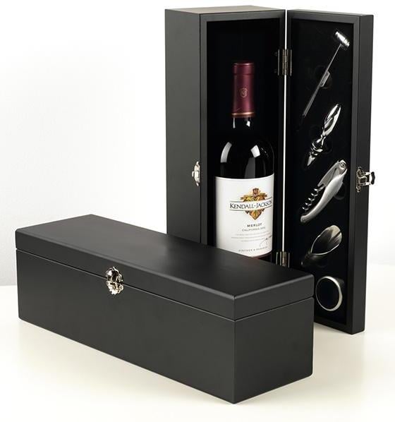 Black 5-Piece Wine Accessory Set