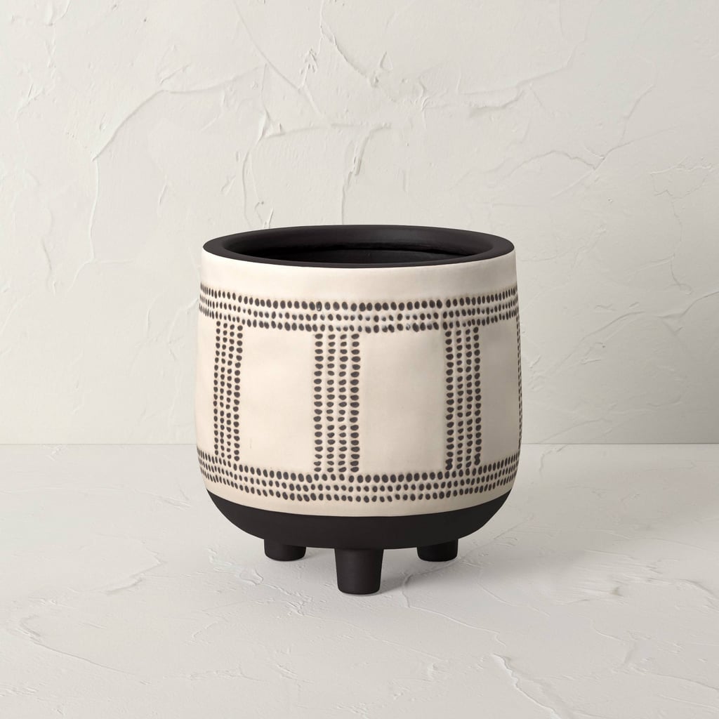 An Elegant Planter: Opalhouse x Jungalow Outdoor Stoneware Footed Waxed Relief Planter