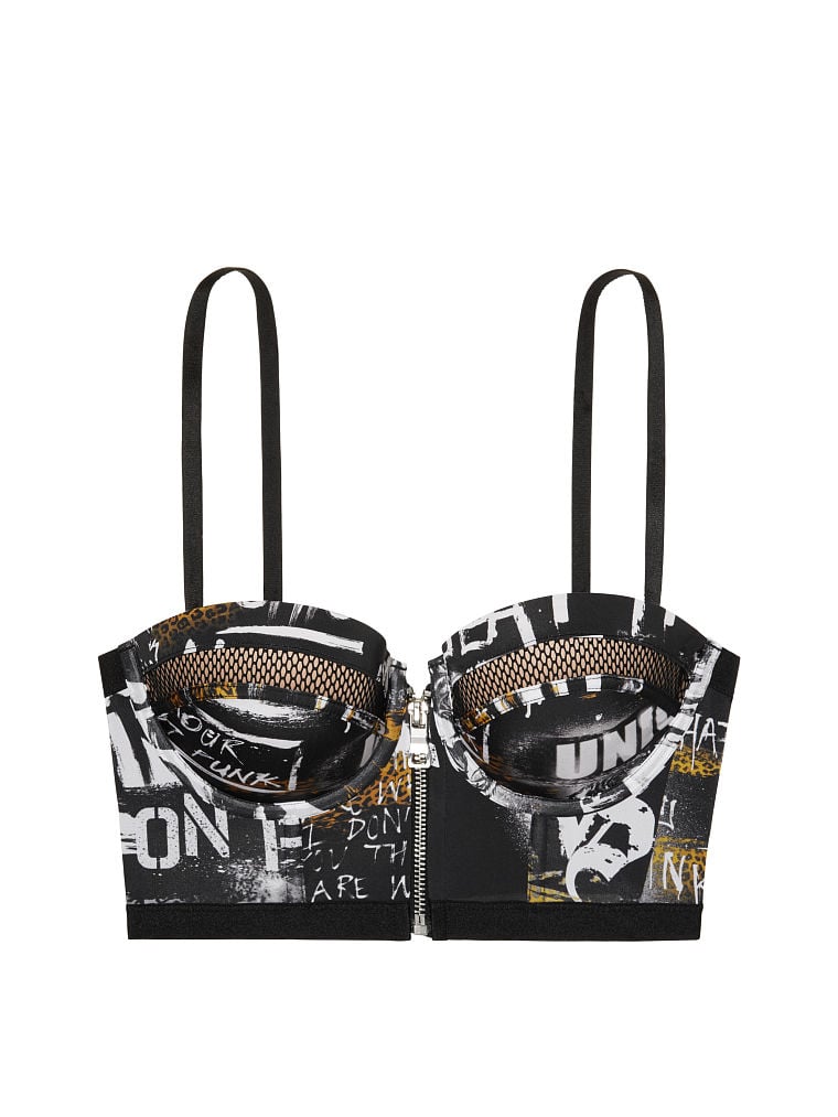 Zipper Long Line Bra