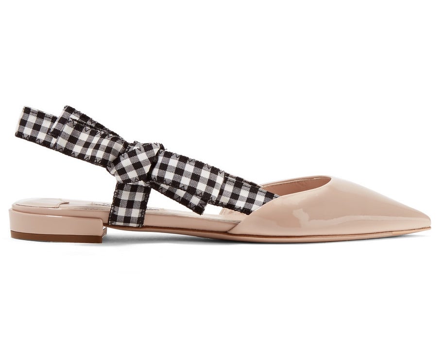 Miu Miu Patent-Leather Point-Toe Flats