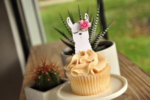 llama cupcake toppers