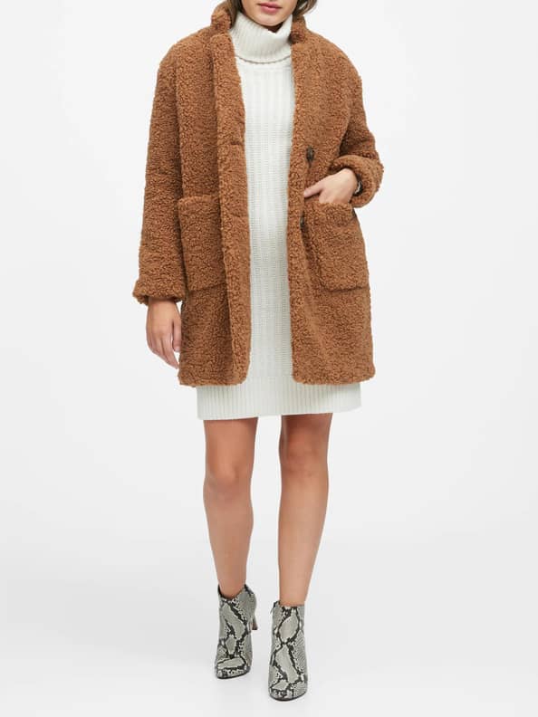 Banana republic teddy coat top
