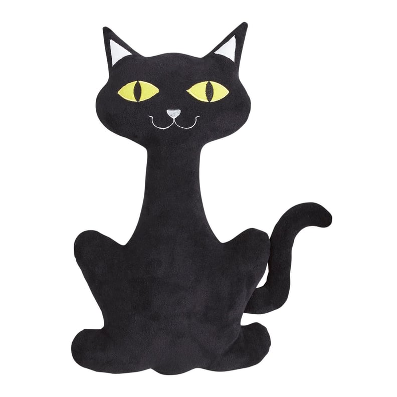Cat-Shaped Black Pillow