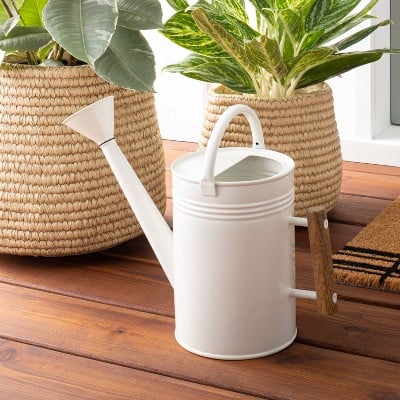 Hearth and Hand with Magnolia Steel Watering Can with Wood Handle