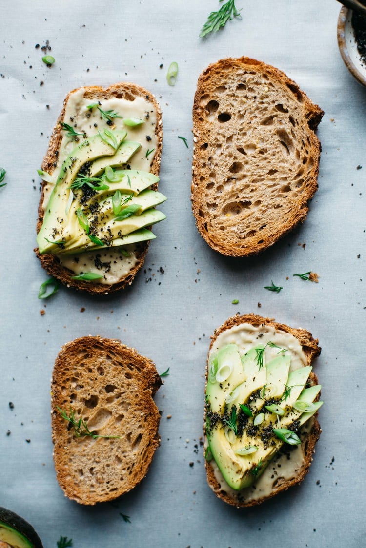 Miso-Tahini Avocado Toast With Black Sesame Gomasio