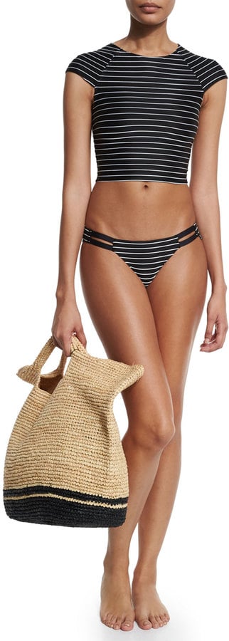 Vitamin A Large Straw Beach Bag ($195)