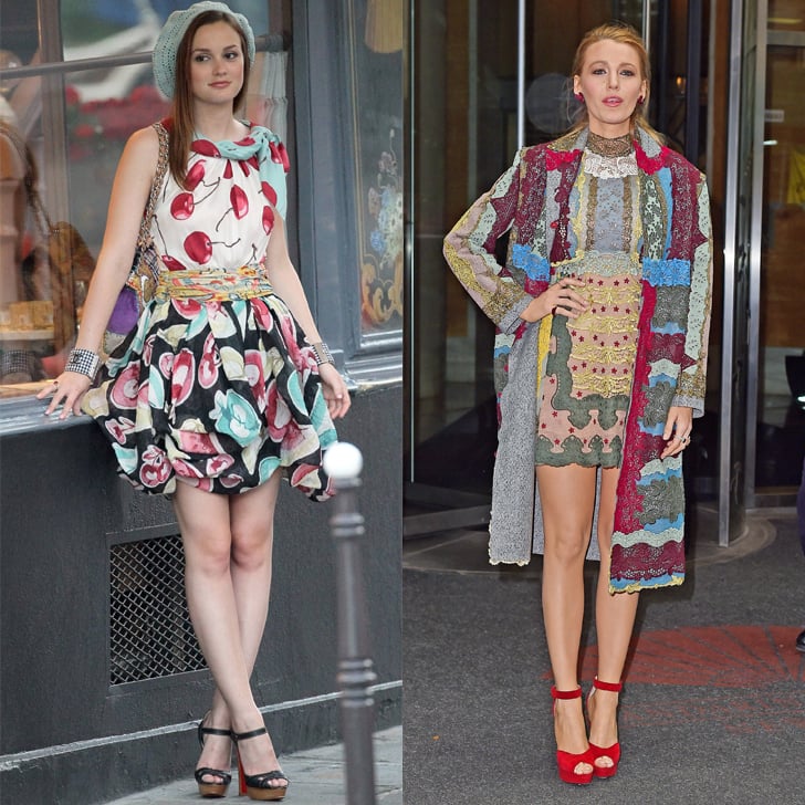 When She Styled Her Mixed-Print Piece With Ankle-Strap Shoes