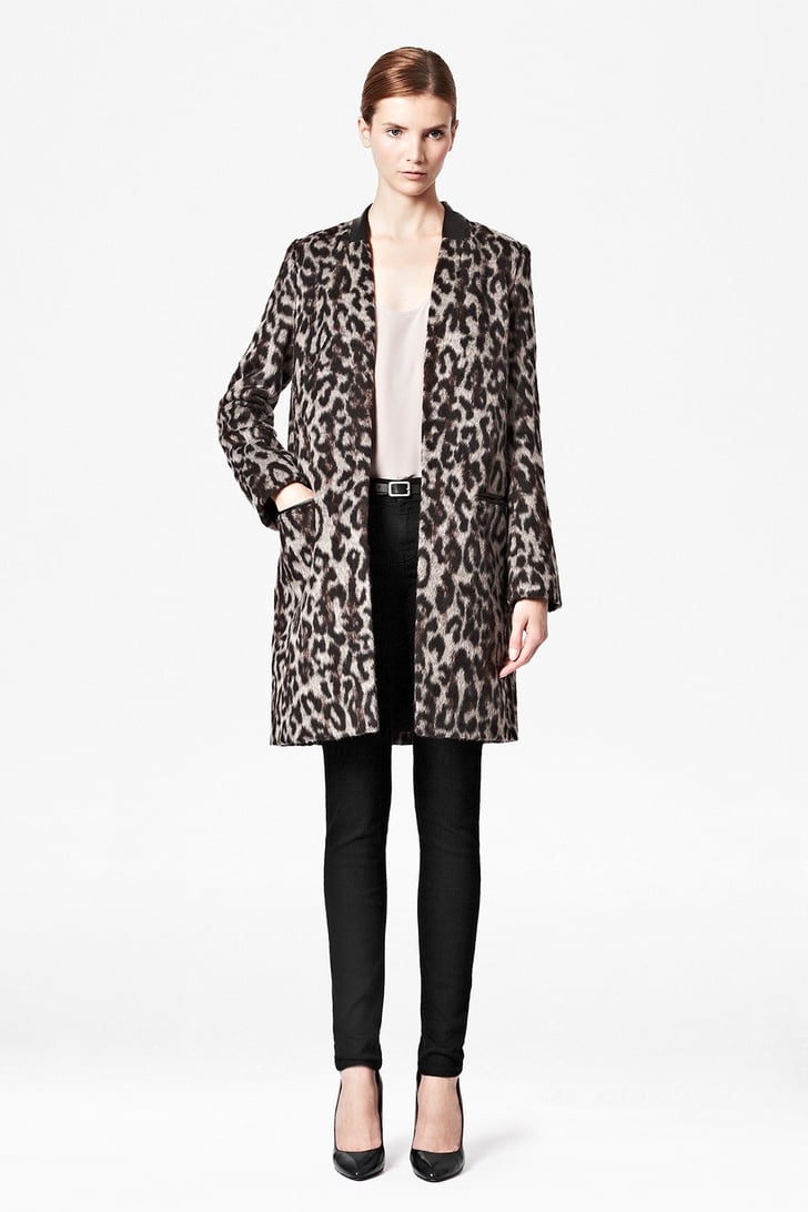 french connection leopard coat
