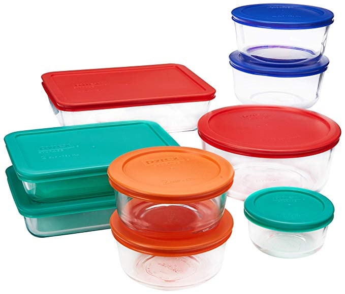 Pyrex Simply Store Glass Rectangular and Round Food Container Set