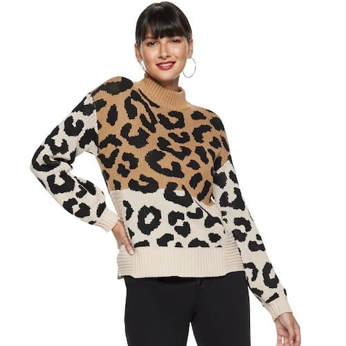 Nine West Leopard Print Sweater