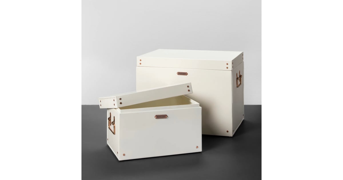 Storage Box Cream Marie Kondo Organization Products POPSUGAR Family