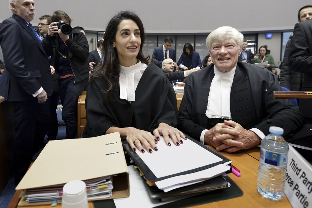 Amal Clooney in Court in Strasbourg January 2015