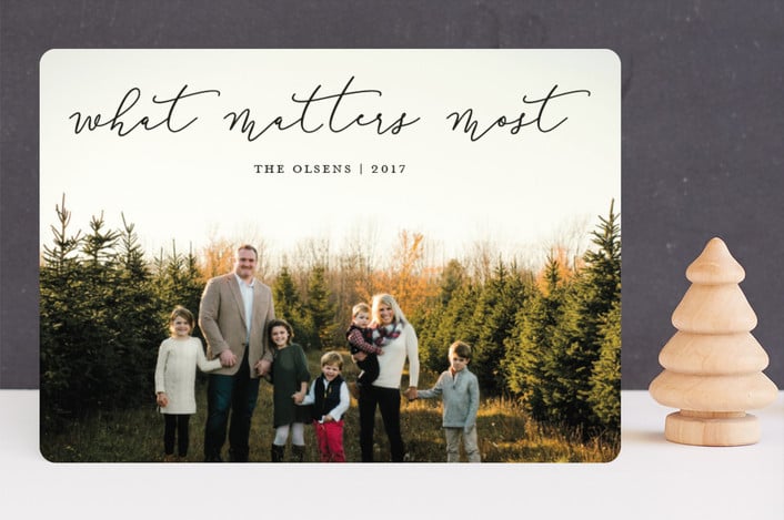 What Matters Most Card from Minted ($1-$3 per card)