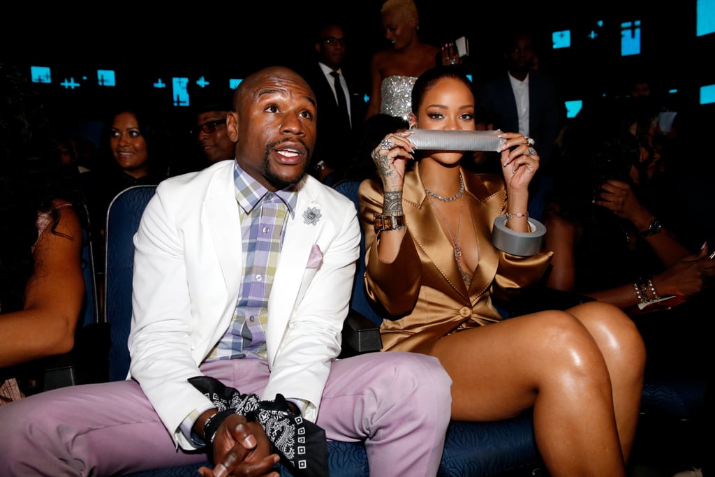 Rihanna Tapes Floyd Mayweather's Mouth Shut | Photos