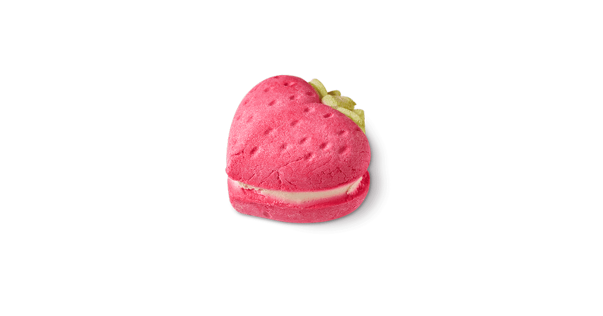 Lush Strawberry Crumble Bubbleroon Lush's 2023 Valentine's Day