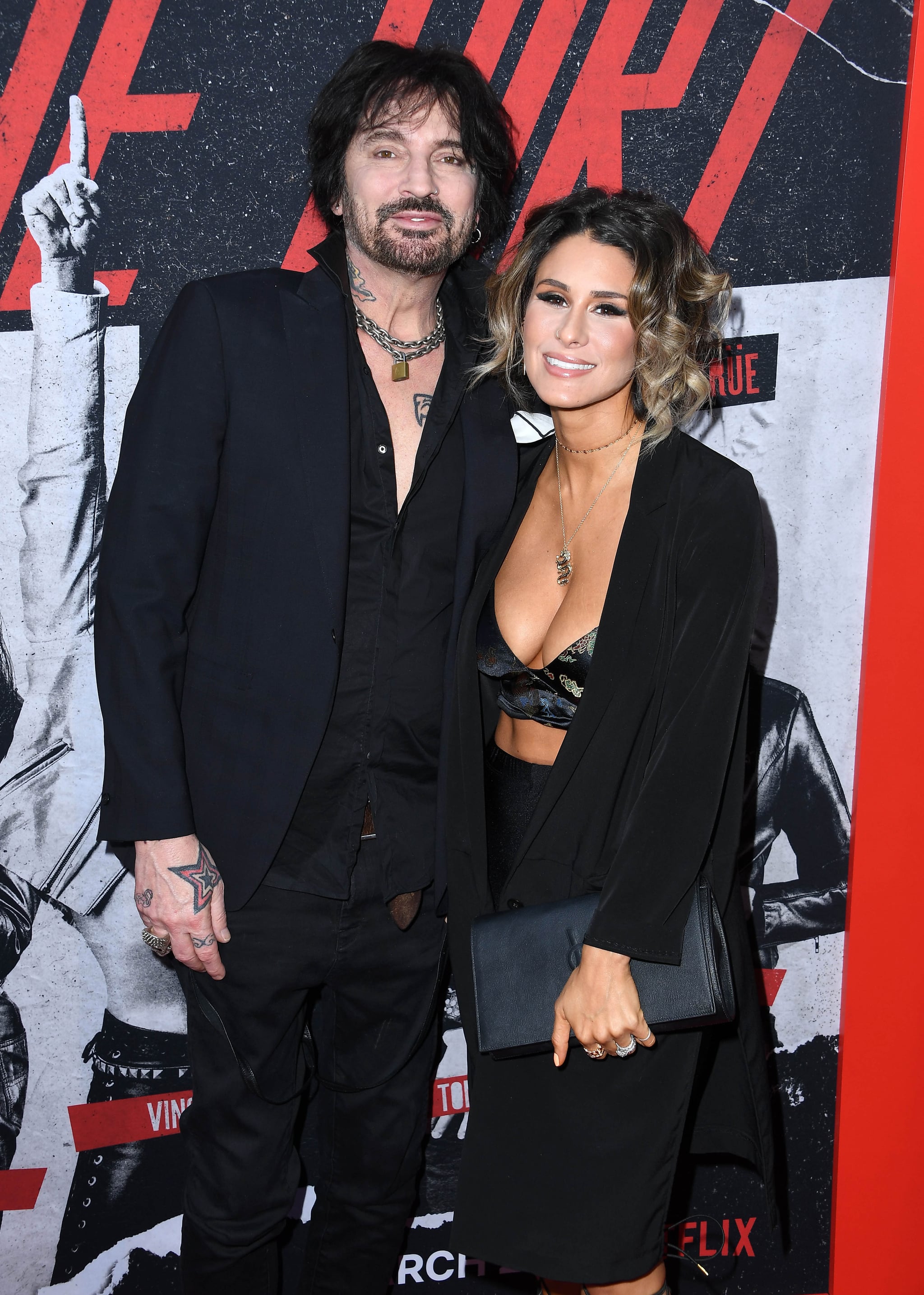 HOLLYWOOD, CALIFORNIA - MARCH 18: Tommy Lee and Brittany Furlan arrive at t...