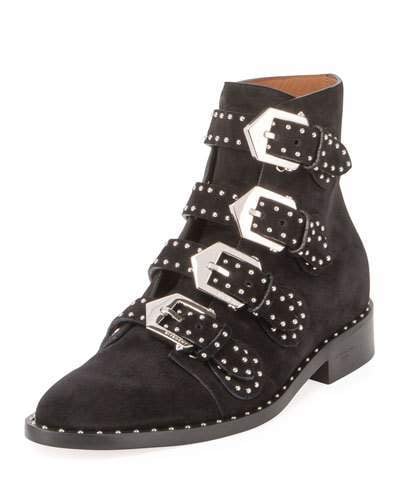 Givenchy Elegant Studded Suede Ankle Boot | Pippa Middleton Black ...