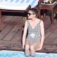 Olivia Palermo's Gingham 1-Piece Comes With a Nautical Spin
