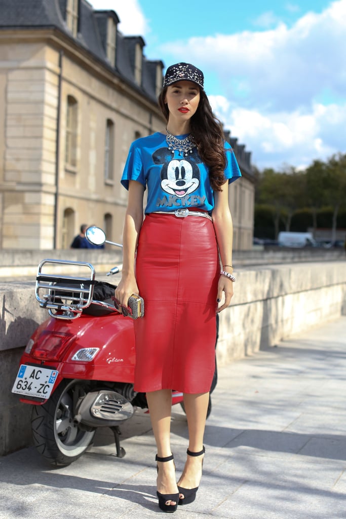 A cartoon tee gave this leather pencil a playful counter.
A cartoon tee gave this leather pencil a playful counter.
