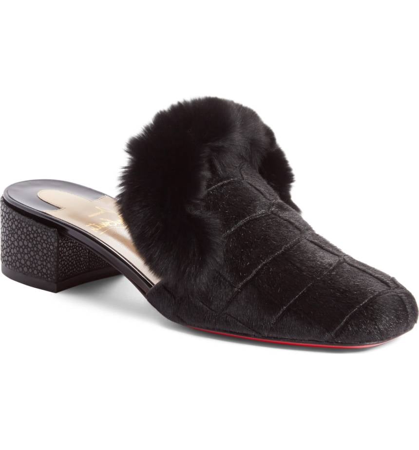 Christian Louboutin Boudiva Fur Trim Mule