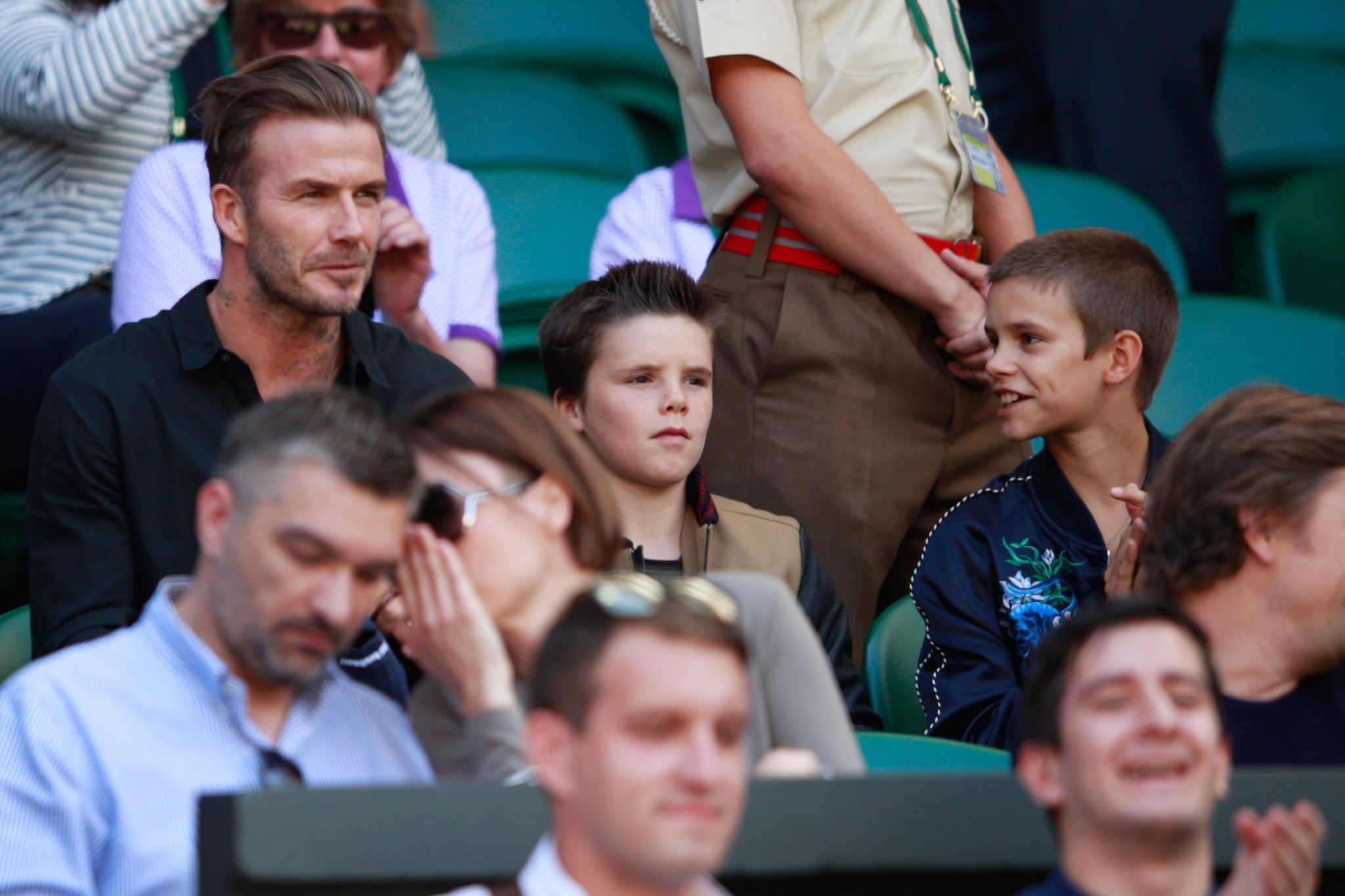 David Beckham With Sons At Wimbledon 16 Popsugar Celebrity