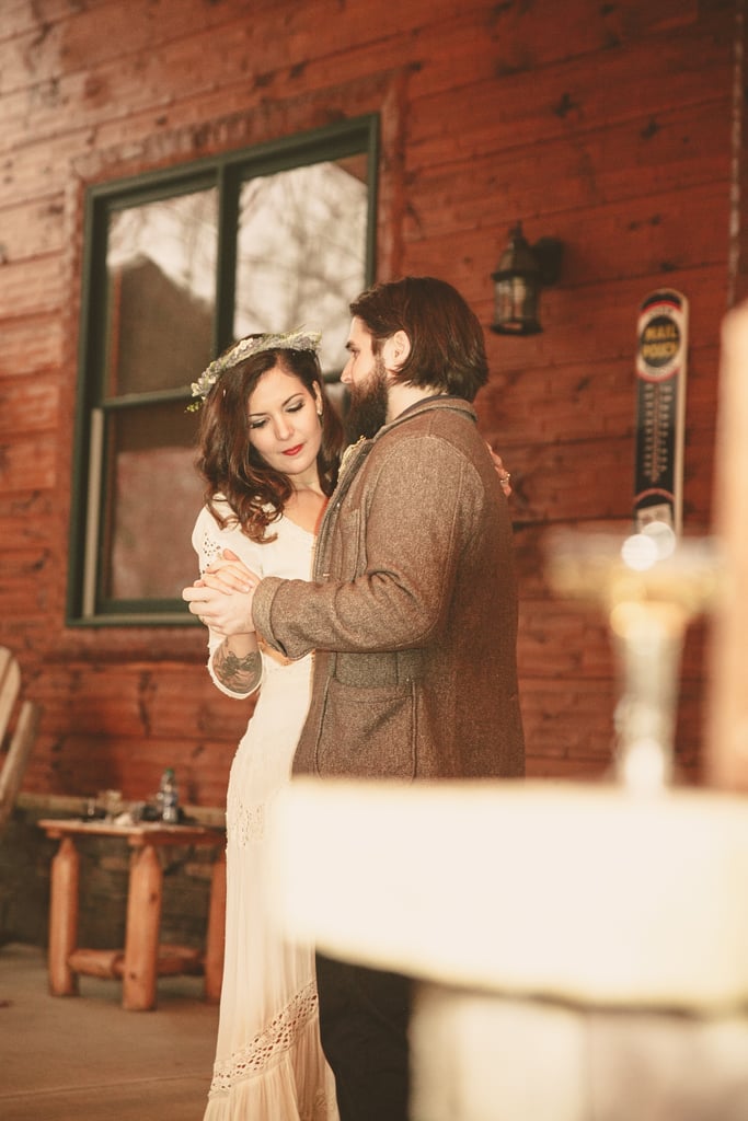 boho winter wedding guest