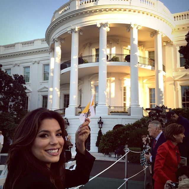 Eva Longoria and Her Sister Meet Pope Francis in DC