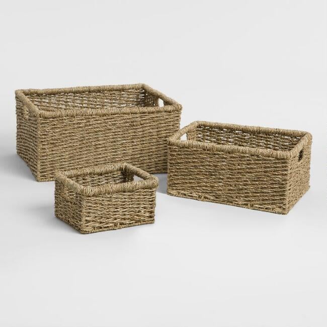 Natural Seagrass Trista Utility Baskets