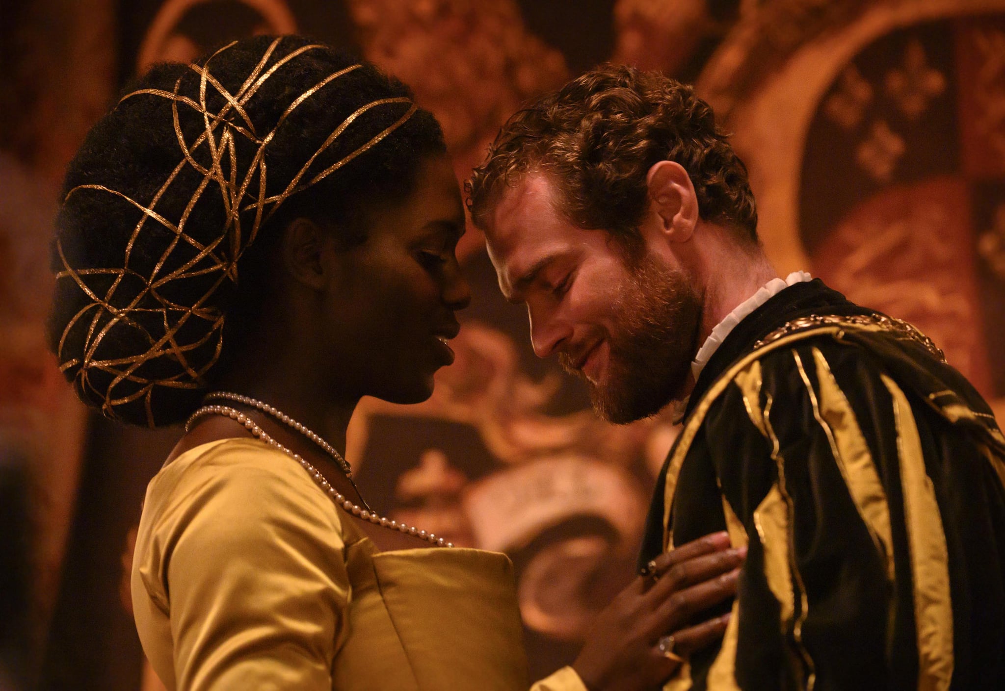 Anne Boleyn: Episode 1 - CAST: Anne Boleyn (Played by Jodie Turner-Smith) and Henry VIII (Played by Mark Stanley)