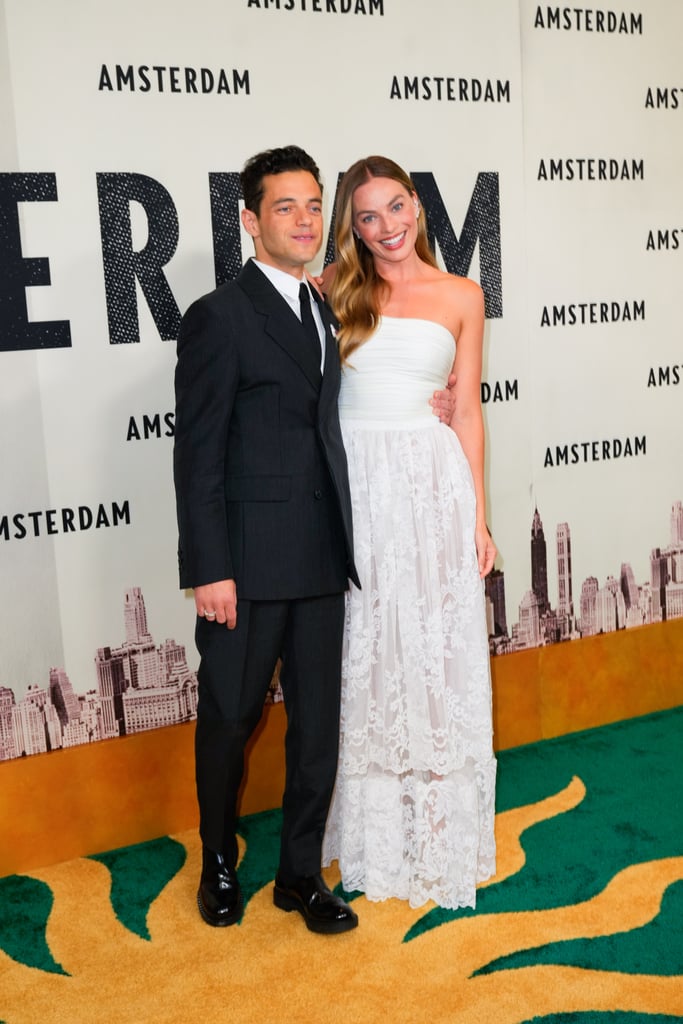 Rami Malek and Margot Robbie at the "Amsterdam" Premiere