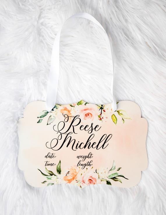 New Baby Room Sign