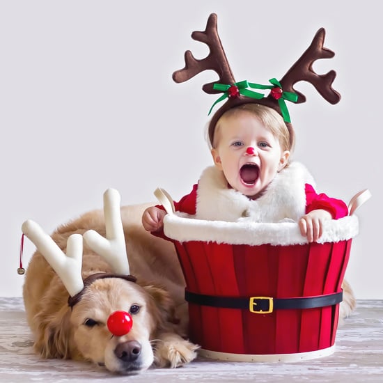 Adorable Baby and Puppy Christmas Picture Ideas