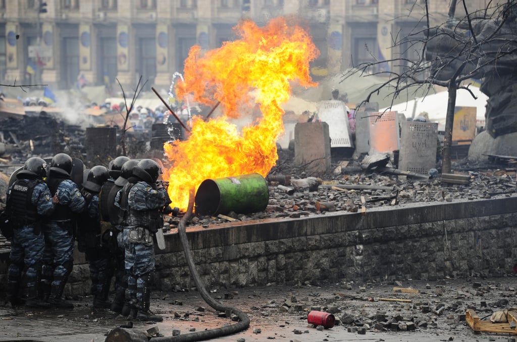 Antigovernment protesters clashed with police.