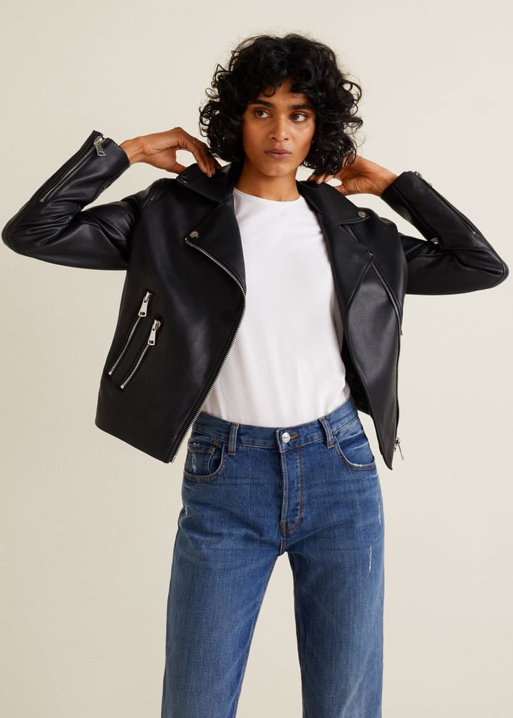 Mango Zipped Biker Jacket