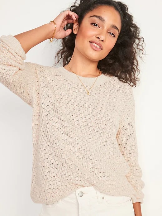A Transitional Sweater: Old Navy Cozy Marled Textured Sweater