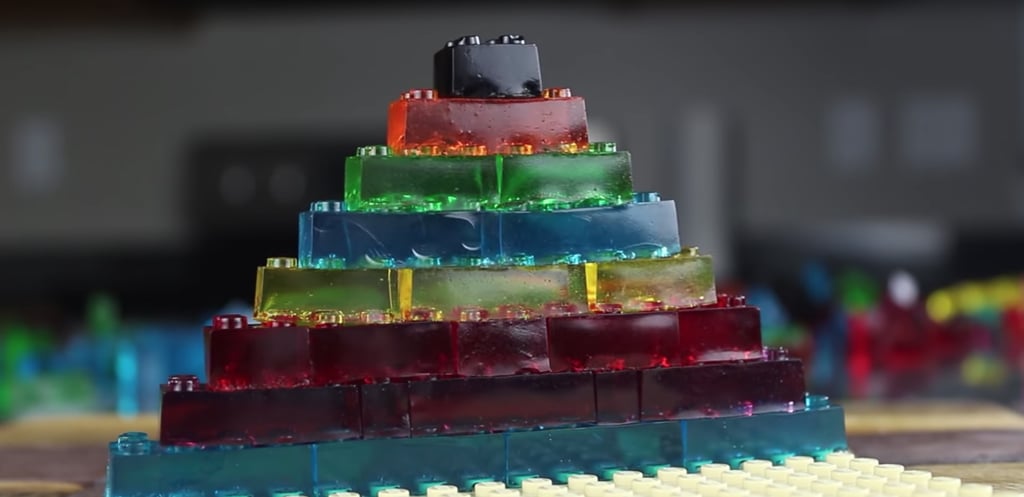 The stackable Lego gummies in action!