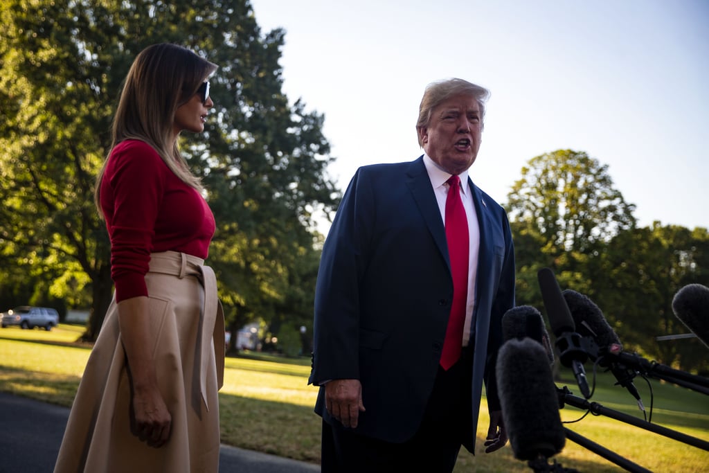 Melania Trump Burberry Trench Coat in Brussels July 2018